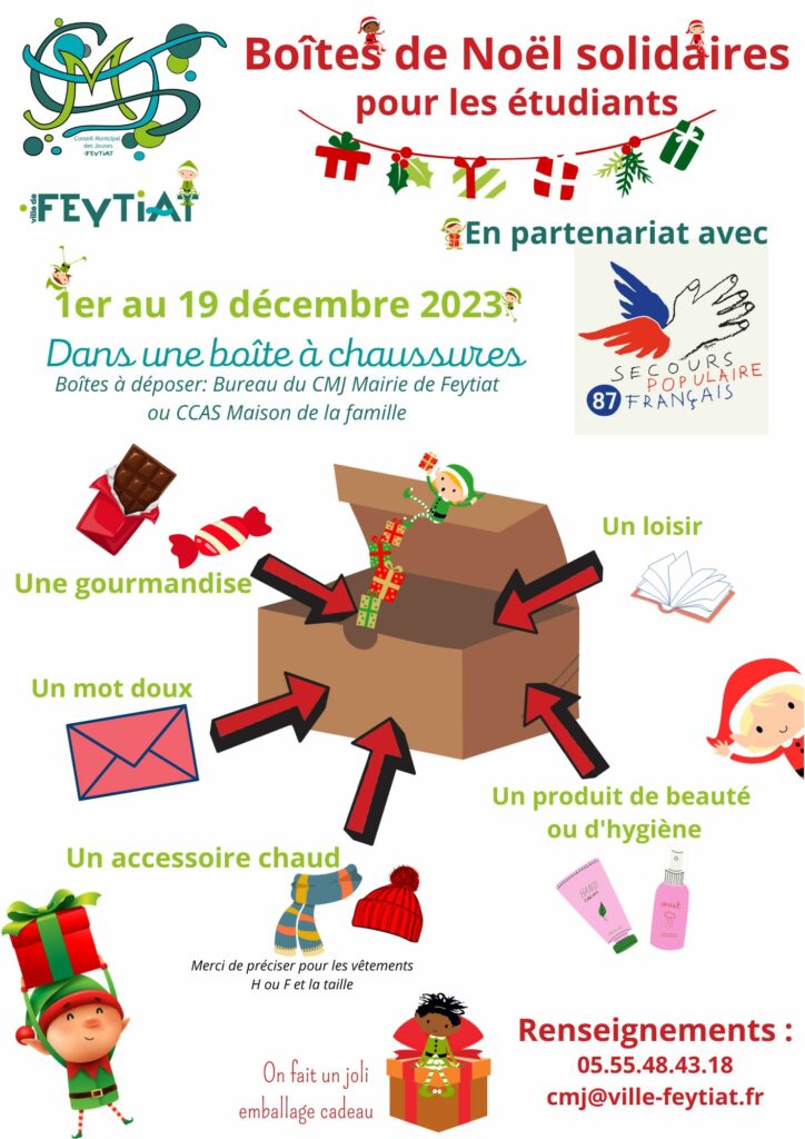 Boîtes de Noël solidaires pour les étudiants 2023