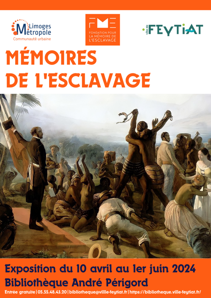 Affiche exposition Mémoires de l’esclavage avril 2024