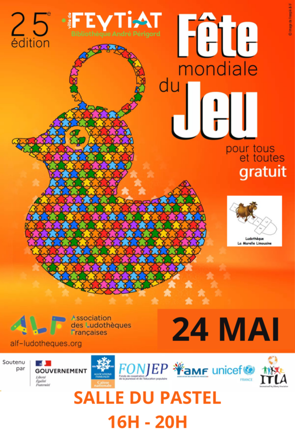 FÊTE MONDIALE DU JEU - Samedi 24 Mai de 16h à 20h